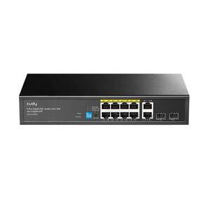Коммутатор Cudy GS1010PS2  (L2) 10x1Гбит / с 2xКомбо (1000BASE-T / SFP) 2SFP 8PoE 120W неуправляемый