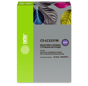 Картридж струйный Cactus CS-LC3237M пурпурный  (18.4мл) для Brother HL-J6000DW / J6100DW