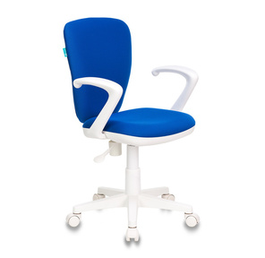 Кресло детское Бюрократ KD-W10AXSN / 26-21 синий 26-21  (пластик белый)