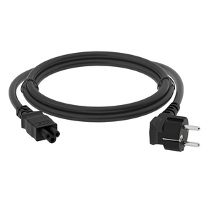 GCR Кабель питания PROF для ноутбука 3.0m,  Евровилка угловая - С5,  черный,  3*1, 0mm,  GCR-54414