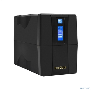 Exegate EX292792RUS ИБП ExeGate Power Smart ULB-1000.LCD.AVR.2SH.RJ.USB <1000VA / 550W,  LCD,  AVR,  2*Schuko, RJ45 / 11, USB,  Black>