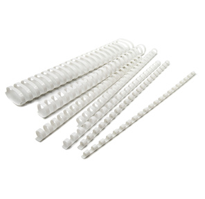 Пружины для переплета пластиковые Silwerhof d=14мм 81-100лист A4 белый  (100шт)  (1373588)