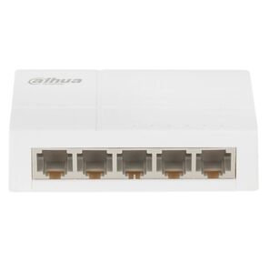 DAHUA DH-SF1005L 5-портовый неуправляемый коммутатор,  5x10 / 100 Base-T,  коммутация 1 Гбит / с,  MAC-таблица 2К,  пластик