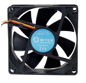 5bites Вентилятор FB8025S-12H3 80X25  /  SLEEVE  /  3000RPM  /  3P