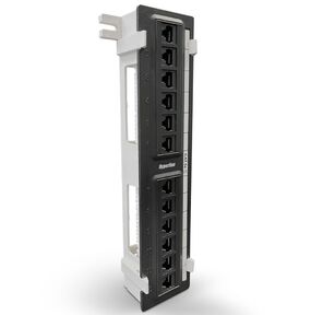 Hyperline PPW-12-8P8C-C5e Патч-панель настенная,  12 портов RJ-45 (8P8C),  категория 5е,  с подставкой