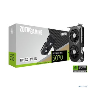 Видеокарта Zotac PCI-E 5.0 RTX 5070 TWIN EDGE NVIDIA GeForce RTX 5070 12Gb 192bit GDDR7 2512 / 28000 HDMIx1 DPx3 HDCP Ret