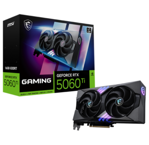 Видеокарта MSI PCI-E 5.0 RTX 5060 Ti 16G GAMING NVIDIA GeForce RTX 5060TI 16Gb 128bit GDDR7 2647 / 28000 HDMIx1 DPx3 HDCP Ret