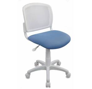 Кресло детское Бюрократ CH-W296NX / 26-24 спинка сетка белый TW-15 сиденье голубой 26-24