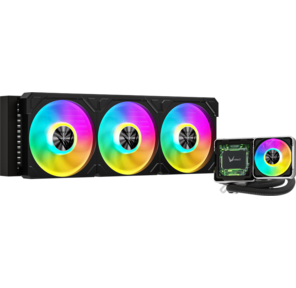 Система водяного охлаждения Formula V Line Cryo Wing Digi 360 BK,  360mm,  LCD 2.73",  3x120mm,  ARGB fans,  LGA115X / 1200 / 1700 / 1851 / 1366 / 2011 / 2066,  AM3 / AM4 / AM5 / Ryzen3 / Ryzen5 / Ryzen7 / Threadripper / RT4