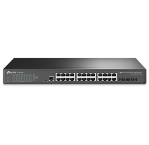JetStream™ 24-port Pure-Gigabit L2+ Managed Switch,  24 10 / 100 / 1000Mbps RJ45,  4*10G SFP+ Slots