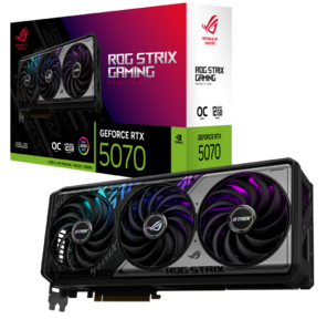 Видеокарта ASUS RTX5070 ROG STRIX OC 12GB GDDR7 192bit 3xDP 2xHDMI 3FAN RTL [ROG-STRIX-RTX5070-O12G-GAMING]