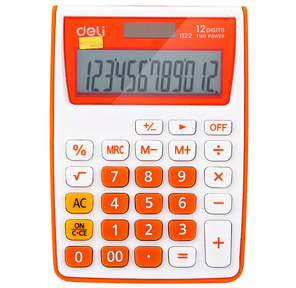 Калькулятор настольный Deli E1122 / OR оранжевый 12-разр.
