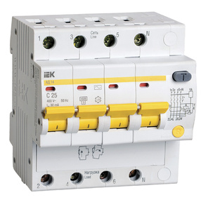 Iek MAD10-4-025-C-030 Диф.автомат АД14 4Р 25А  30мА ИЭК