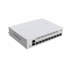 MikroTik Cloud Router Switch CRS310-1G-5S-4S+IN with 800 MHz CPU,  256 MB RAM,  4xSFP+,  5xSFP cages,  1xGBit LAN port,  RouterOS L5,  desktop case,  rackmount ears,  PSU