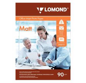 Фотобумага LOMOND Одностороняя Матовая,  90г / м2,  A4 (21x29) / 500л.