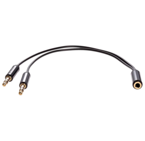 Кабель-адаптер  2*3.5ST (M) / 3.5 ST (F),  0.2м,  Telecom PRO <TAV205M-0.2M>