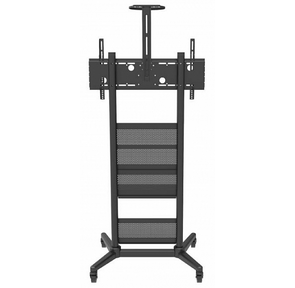 Мобильная стойка Wize Pro [M75] для широкоформатных и интерактивных панелей 32”– 75”,  Max VESA 800x400 мм,  высота 167 см,  полка для медиаплеера,  полка для камеры ВКС,  до 120 кг,  черн. (2 места)