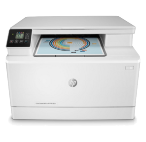 Многофункциональное устройство HP Color LaserJet Pro MFP M182n  (p / c / s , A4,  16ppm,  256Mb,  USB,  Fast Ethernet10 / 100 Base-TX, 1 tray 150,  1year warr, cartridge 800&700 cmy in box,  Repl. T6B70A)