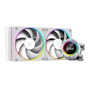 Система водяного охлаждения ID-Cooling SL240 WHITE Soc-AM5 / AM4 / 1151 / 1200 / 2066 / 1700 4-pin 14-30dB Al+Cu 300W LED Ret