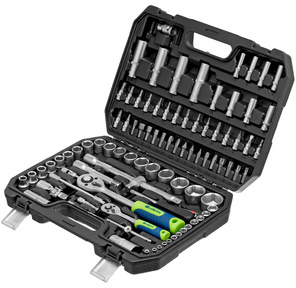 Набор инструментов,  1 / 2",  1 / 4",  пластиковый кейс,  94 предмета /  /  Сибртех