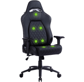 Кресло игровое Cactus CS-CHR-130-M черный эко.кожа с подголов. крестов. черный