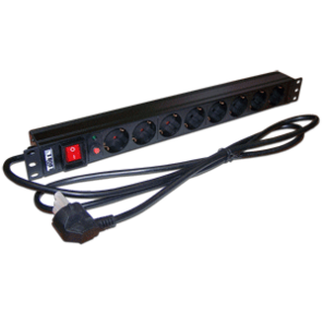 Lanmaster TWT-PDU19-16A8P-1.8 Блок распределения питания гор.размещ. 8xSchuko базовые 16A Schuko 1.8м
