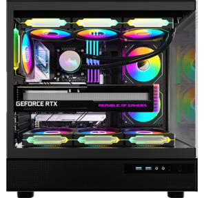 корпус Formula V Line Crystal Z8 Black,  ATX,  Left side Tempered Glass,  Dual Front Panel with Tempered Glass & Mesh,  TYPE-C*1,  USB3.0*2