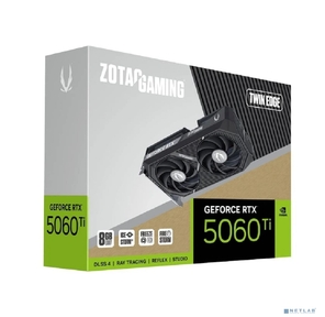 Видеокарта Zotac PCI-E 5.0 RTX 5060 Ti 8GB TWIN EDGE NVIDIA GeForce RTX 5060TI 8Gb 128bit GDDR7 2572 / 28000 HDMIx1 DPx3 HDCP Ret