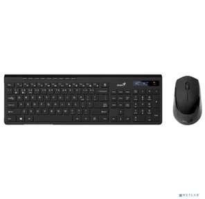 Комплект беспроводной Genius Smart KM-8230 BLACK,  клавиатура+мышь,  USB,  1 мини-ресивер на оба устройства. Клавиатура: 104 клавиши кнопка SmartGenius,  клавиши т
