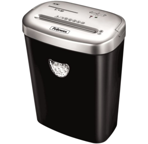 Fellowes Шредер PowerShred 53C FS-46531,  {DIN P-4,  4х35мм,  10лст.,  23лтр., уничт.: скобы, скр.,  пл.карты, CD}