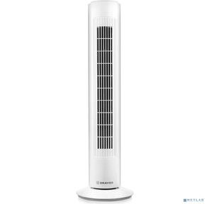 BRAYER BR4952WH Колонный вентилятор BRAYER,  механич.упр.,  вращение 90°,  мощность 50Вт,  защита от перегрева, белый