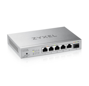 Коммутатор /  Мультигигабитный коммутатор Zyxel XMG-105,  5xRJ-45: 1 / 2.5G,  1xSFP+,  настольный,  бесшумный