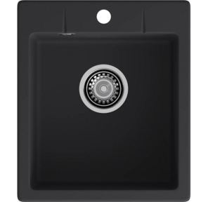 GRANFEST Мойка URBAN 242  1-чаша 420*490мм,  монтаж: врезной,  материал: кварц,  цвет: черный