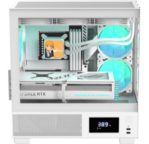 Корпус Formula V Line Crystal E1M White,  MATX,  USB3.0*2,  Switch Display Panel