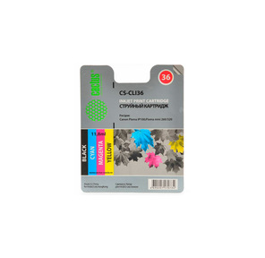 Cactus CS-CLI36 Картридж струйный многоцветный для Canon Pixma 260  (11.8мл)