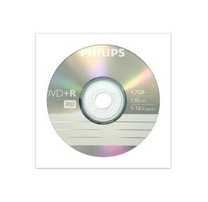 Диск DVD+R Philips 4.7 Gb,  16x,  Бум.конверт