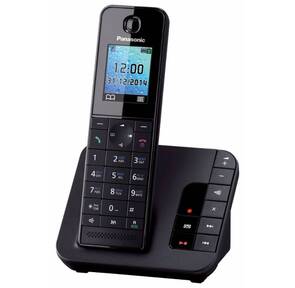 Panasonic KX-TGH220RUB Беспроводной телефон DECT Цветной,  АОН,  автоответчик,  черный