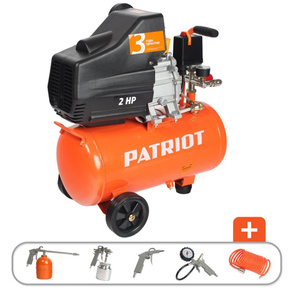 Компрессор поршневой Patriot EURO 24-240K масляный 240л / мин 24л 1500Вт оранжевый
