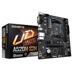 Gigabyte A520M S2H Soc-AM4 AMD A520 2xDDR4 mATX AC`97 8ch (7.1) GbLAN RAID+VGA+DVI+HDMI