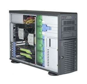 Корпус компьютерный SuperMicro Black  4U  Tower  SC743AC  SQ  with  SAS3,   USB3,  1200W  PWS, RoH
