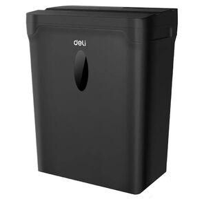 Шредер Deli ET014 черный с автоподачей  (секр.P-4) фрагменты 5лист. 10лтр. пл.карты