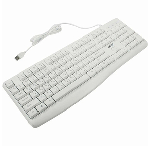 Клавиатура Acer OKW301 белый USB  (ZL.KBDCC.01B)