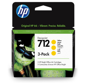 Картридж струйный HP 712 3ED79A желтый x3упак.  (29мл) для HP DJ Т230 / 630