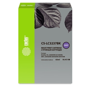 Картридж струйный Cactus CS-LC3237BK черный  (65мл) для Brother HL-J6000DW / J6100DW
