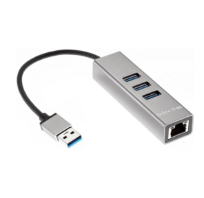 Telecom Переходник USB 3.0 -->RJ-45 1000Mbps +3 USB3.0,  Aluminum Shell,  0.2м Telecom <TA311U>