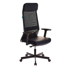 Кресло руководителя Бюрократ T-995 / BLACK черный TW-11 искусственная кожа крестовина металл