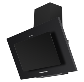 ВЫТЯЖКА HOMSair BELL 60 Black /  наклонная,  подвесная,  3 скорости,  650 м3 / ч, до 25 м2,  47 Дб,  светодиодное LED-освещение,  ширина 60 см,  высота 41 см,  черный цвет