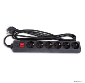 BURO Сетевой фильтр,  6 розеток,  5 метров,   (600SH-5-B),  черный {992278}