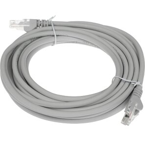 Патч-корд LANMASTER LSZH UTP кат.5e,  5.0 м,  серый