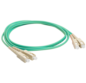 Патч-корд оптический LANMASTER,  дуплексный,  SC / PC-SC / PC,  OM3,  LSZH,  1.0 м